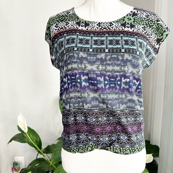Cabi Covet Top Short Sleeve Blouse Shirt Size XS - Picture 1 of 8